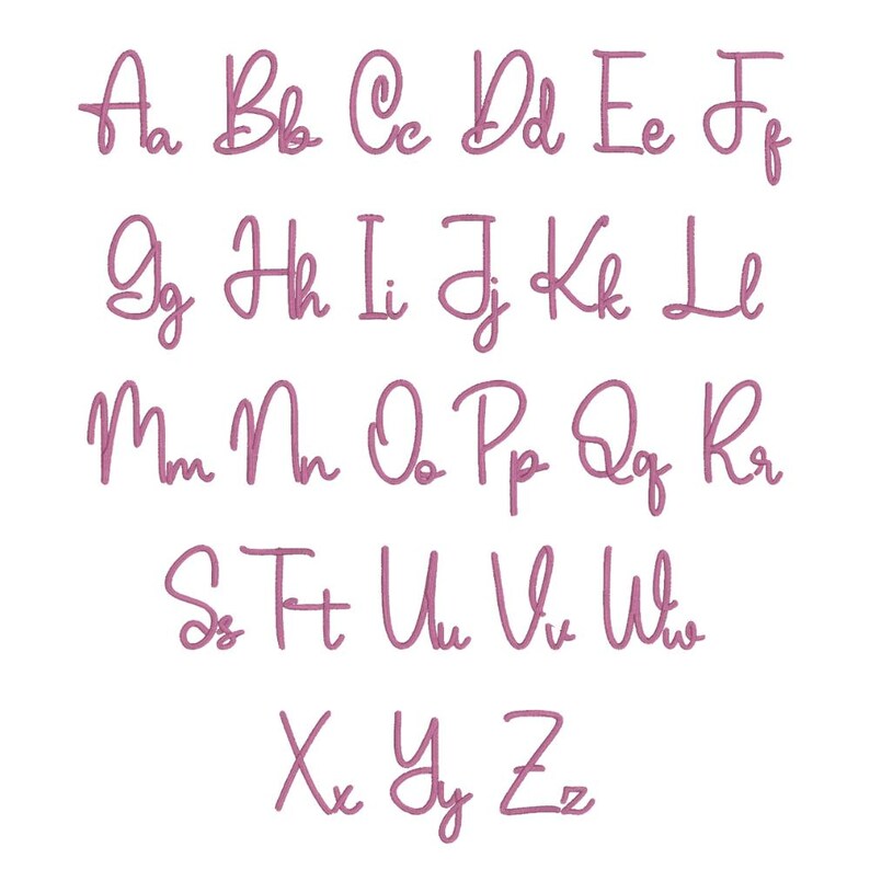 Springlet Embroidery Font | Script Alphabet With Handmade Look | 6 ...