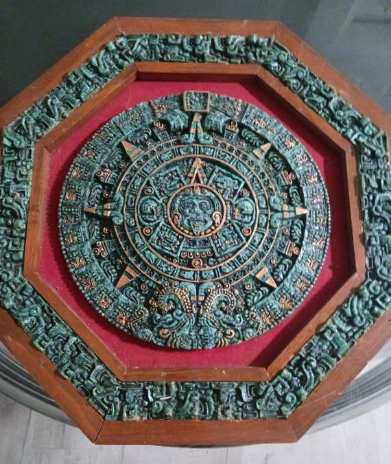 マヤ暦、アステカ、カレンダー、壁掛け、民芸品、彫刻