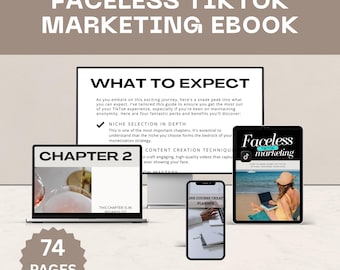 Faceless TikTok Marketing Ebook | Grow & Monetize TikTok Without Showing Your Face, Digital Product Guide