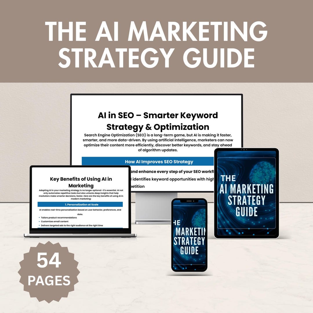 The AI Marketing Strategy Guide | Digital Download, AI for Business ...
