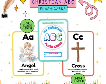 Chrześcijańskie karty ABC: Nauka wersetów biblijnych do nauki w domu (plik PDF do druku)