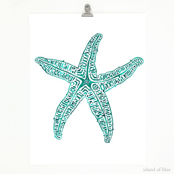 Kusten Haus Strand Kunst Turkis Strand Dekor Seestern Etsy