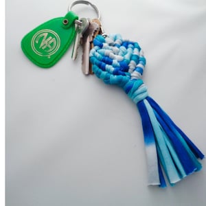 Handmade Macramé Keychain | Boho Chic Keyring with Tassels | Perfect Gift & Bag Charm, Minimalist HandWoven Macrame Keychain
