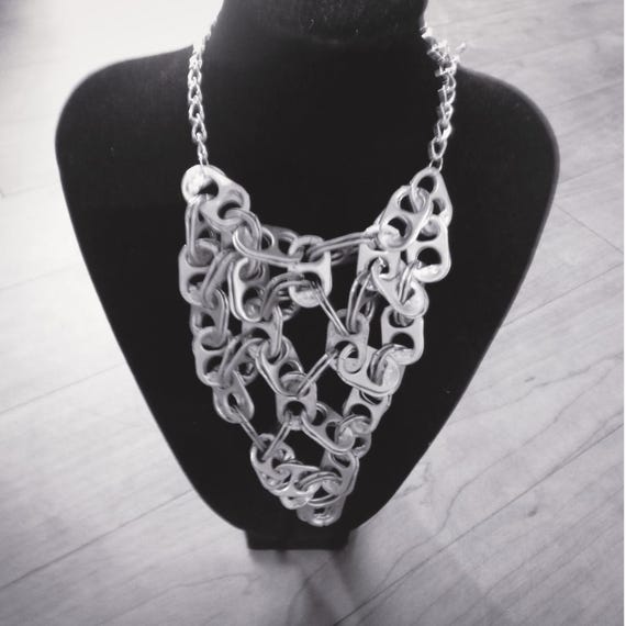 Eco-Chic Recycled Soda Tab Necklace | Handmade Statement Piece | Sustainable Fashion | Bold & Unique Jewelry | Upcycled Style