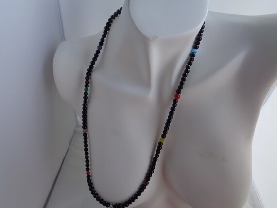 Black Onyx with Chakra Beads Bracelet/Necklace. Chakra Necklace, Beaded Necklace, Fashion Jewelry, Yoga Necklace, Versatile