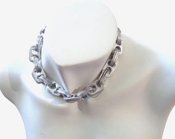Handmade Upcycled Aluminum Tab Jewelry Set: Choker, Bracelet & Earrings