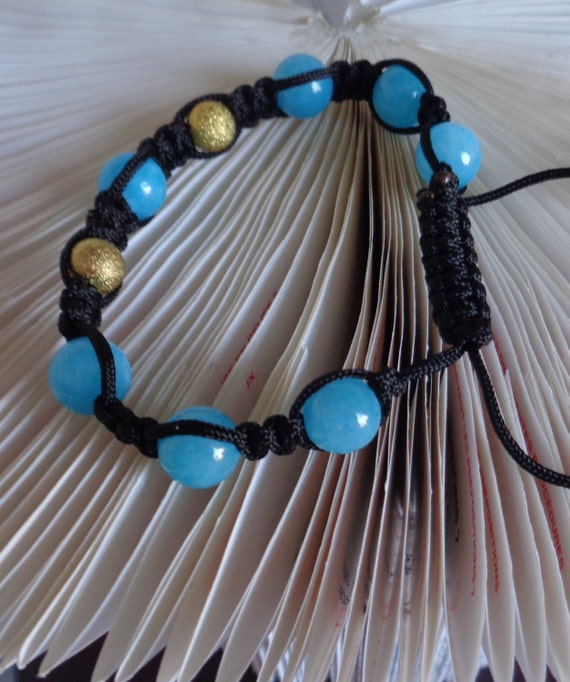 Shambhala Dyed Jade Bracelet - Jade Spiritual Bracelet - Healing Bracelet - Fashion Bracelet - Sliding Slip knot Bracelet - by lanesamarie