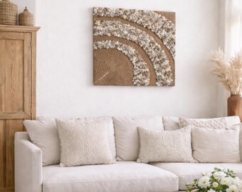 Textured Textile Wall Hanging Wabi Sabi Boho