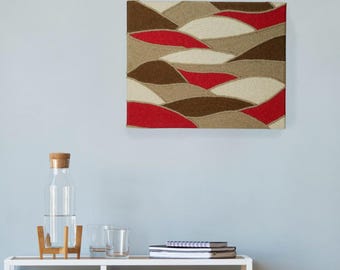 Dopamine Decor Handwoven Textile Wall Hanging: Desert Earth Tones, Organic Tapestry