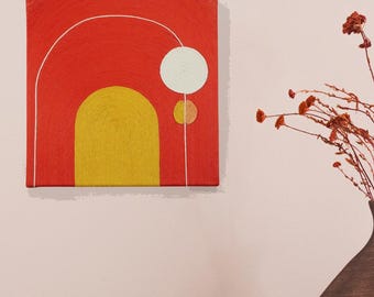 Dopamine Decor Minimalist Textile Wall Hanging: Handcrafted Woven Wall Hanging