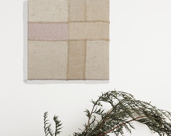 Boho Rustic Handmade Textile Wall Hanging Wabi Sabi Wall Sculpture