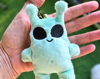 Handmade kawaii alien keychain plush