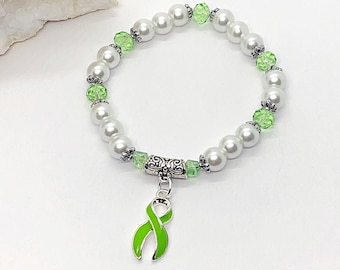 Lyme-Borreliose Bewusstsein Armband, Lyme-Borreliose, Kalk Armband, Schmuck der Lyme-Borreliose, Lyme-Borreliose Armband, Hoffnung, Geschenk für Sie