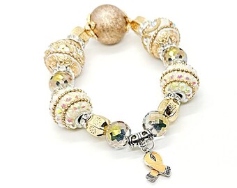 Endometrium Krebs Bewusstsein Armband, Uterus Krebs Bewusstsein Armband, Uterus Krebs Armband, Endometrium Krebs Armband, Unikat