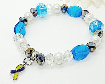 Down-Syndrom-Bewusstsein, DS-Schmuck, Down-Syndrom-Schmuck, Down-Syndrom-Armband, Down-Syndrom-Charme, inspirierende Armband, Mama Geschenk