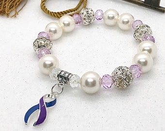 Rheumatoide Arthritis Bewusstsein Armband, RA Bewusstsein Armband, rheumatoide Arthritis Bewusstsein Schmuck, RA Bewusstsein Schmuck, Hoffnung Armband