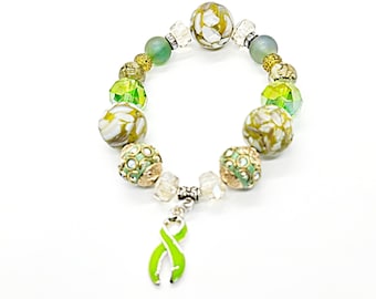 Borreliose Bewusstsein Armband, Borreliose, Borreliose Schmuck, Borreliose Armband, einzigartige Limette Armband, Limette Grün Armband