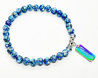 KRIEGER Armband, Inspirierendes Armband, Motivations Schmuck, Boho Schmuck, UNIKAT Armband, Chronische Krankheit Geschenk, Bewusstsein Armband