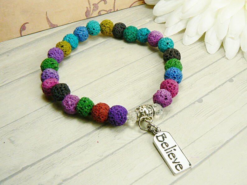 Aromatherapy Bead Bracelet Essential Oil Bead Bracelet Lava Etsy