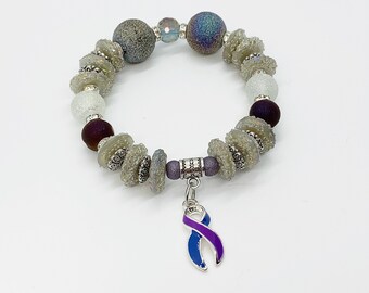 Rheumatoide Arthritis Bewusstsein Armband, RA Bewusstsein Armband, rheumatoide Arthritis Bewusstsein Schmuck, RA Bewusstsein Schmuck, Hoffnung Armband