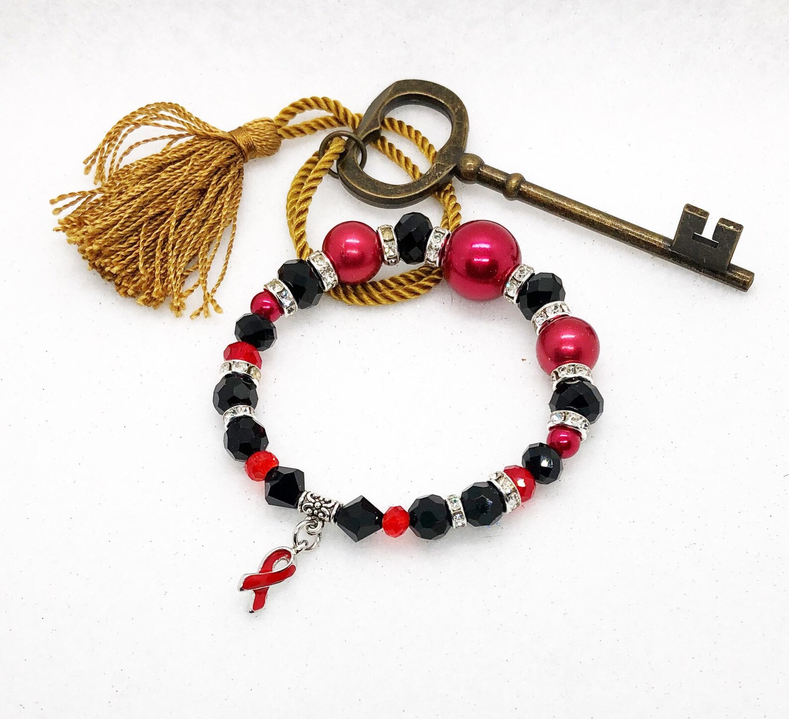 Heart Disease Awareness Bracelet Stroke Awareness Bracelet Etsy