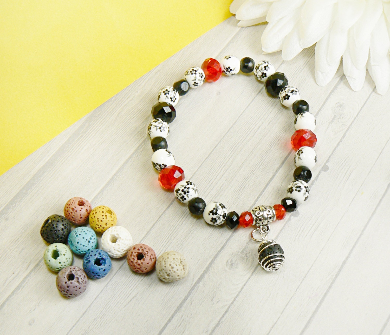 Aromatherapy Lava Bead Bracelet Essential Oil Bead Bracelet Etsy