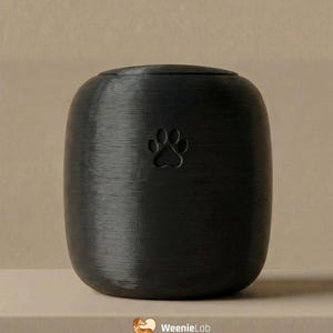 Durable Personalized Dog Urn – Minimalist and Elegant Design – 3D Printed Biodegradable PLA (Thermoplastic) – Personalized Dog Urn Black