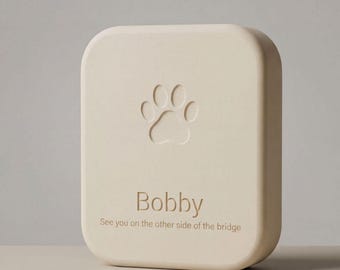 Personalized four-legged friend memorial plaque - commemorative - minimal design - pet memorial plaque