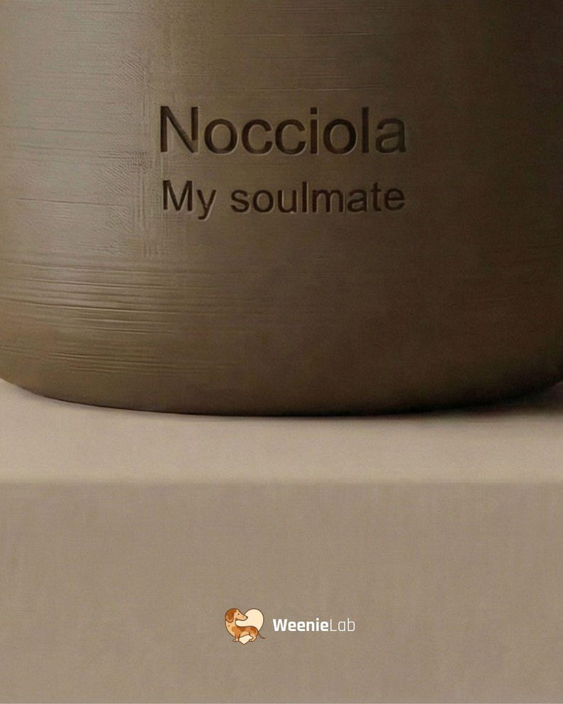 Durable Personalized Dog Urn – Minimalist and Elegant Design – 3D Printed Biodegradable PLA (Thermoplastic) – Personalized Dog Urn image 14