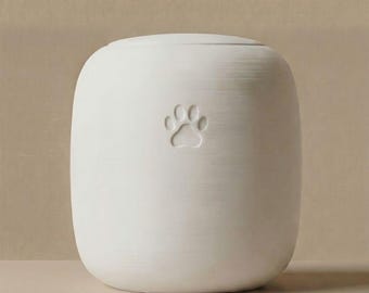 Durable Personalized Dog Urn – Minimalist and Elegant Design – 3D Printed Biodegradable PLA (Thermoplastic) – Personalized Dog Urn