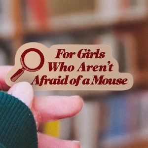 Nancy Drew Sticker PC Game Girls Who Aren't Afraid of a Mouse Computer Games Gift for Reader