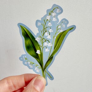 Lily of the Valley Sticker Birthflower Gift Field Notes Notebook Decor Reusable Water Bottle First Time Mom Gift May Birthday Gift for Her