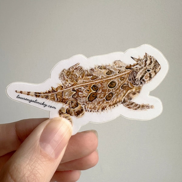 Horned Lizard Sticker Waterproof Desert Wildlife Reptile Horny Toad Texas Animals