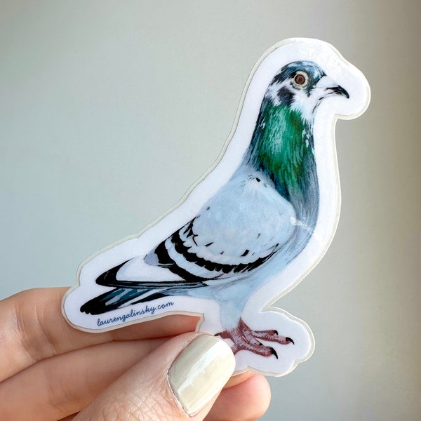 Pigeon Sticker Bird Lover Gift NYC New York Vinyl Sticker Waterproof