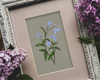 Baby Loss Gift for Stillborn Memorial Gift for Infant Loss of Child Gift Forget Me Not Art Print Bereavement Gift Thinking of You Sympathy