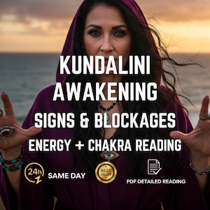 Kundalini Erwachen Lesung | Zeichen und Energieblockaden | Chakra und Energie Reading PDF | Same-Day Ascensment Guidance