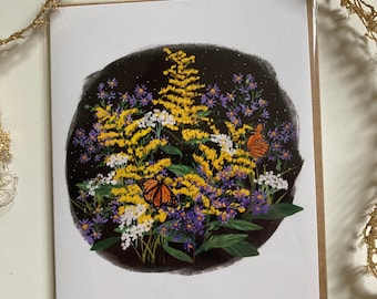 Goldenrod and Aster Card