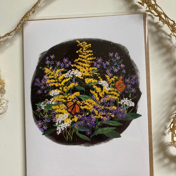 Goldenrod and Aster Card