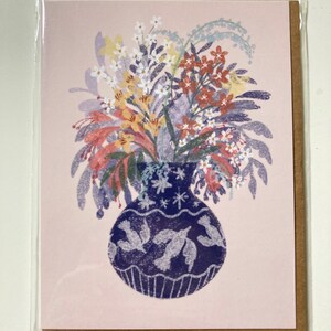 Floral Folk Bouquet Vase Card image 2