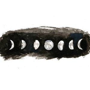 Phases of the Moon Print, 8&quot;x10&quot;, unframed.