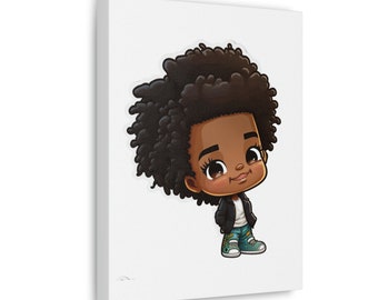 Cute Black Boy Artwork | Digital Black Boy Illustration | Baby Nursery Room Wall Art | African American Child | Little Boy Wall Art