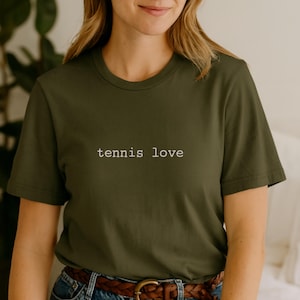 Chemise amour de tennis, T-shirt de tennis, chemise de fan de tennis, cadeau joueur de tennis, cadeau tennis, cadeau équipe de tennis, chemise entraîneur de tennis, t-shirt tennis