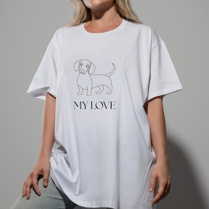 Dackel Liebe Shirt - Dackel T-Shirt, Wurst Hunde Shirt, Hunde Liebhaber Geschenk, Haustier Besitzer Kleidung.