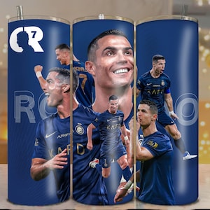 CR7 Ronaldo Tumbler 20oz Wrap PNG | Soccer Cup Design | Football Player Sublimation Design Tumbler Wrap Digital Download