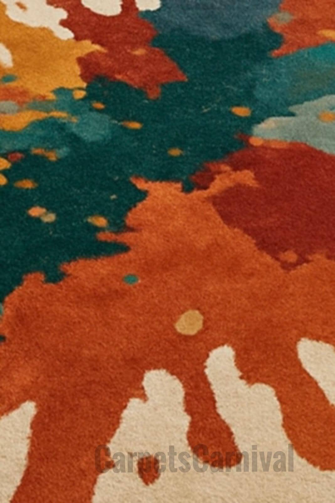 Hand Tufted Abstract Splash Rug: Irregular Boho Floor Decor - Etsy ...