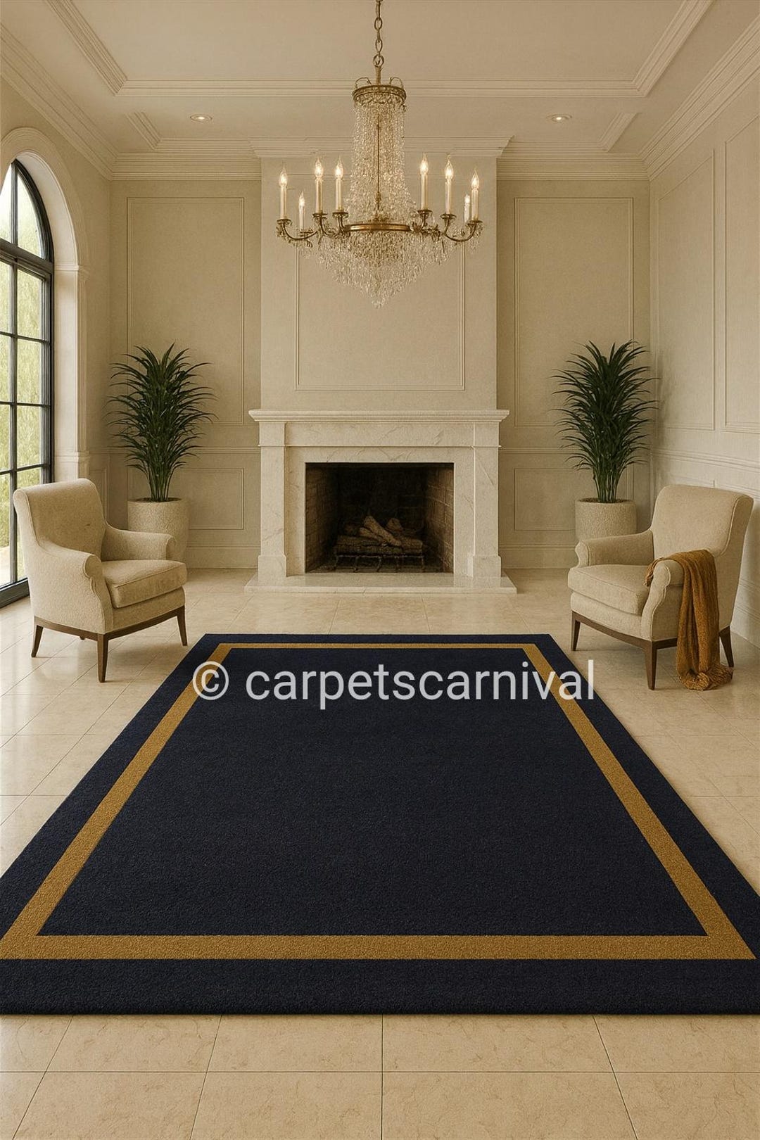 Blue Bordered Rug Luxury Hand Tufted Navy Blue Border Rug Modern Minimal Area Rug Custom ...