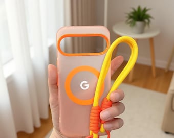 Magnetic Frosted Phone Case with Lanyard for Google Pixel 10 9 8 Pro XL 9a 8a | Matte Transparent Cover with MagSafe Support