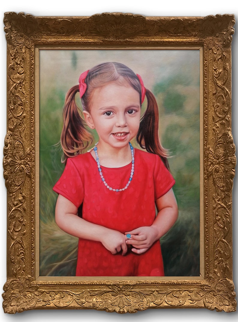 Custom Portrait Painting From Photo Hand Painted Portrait Etsy