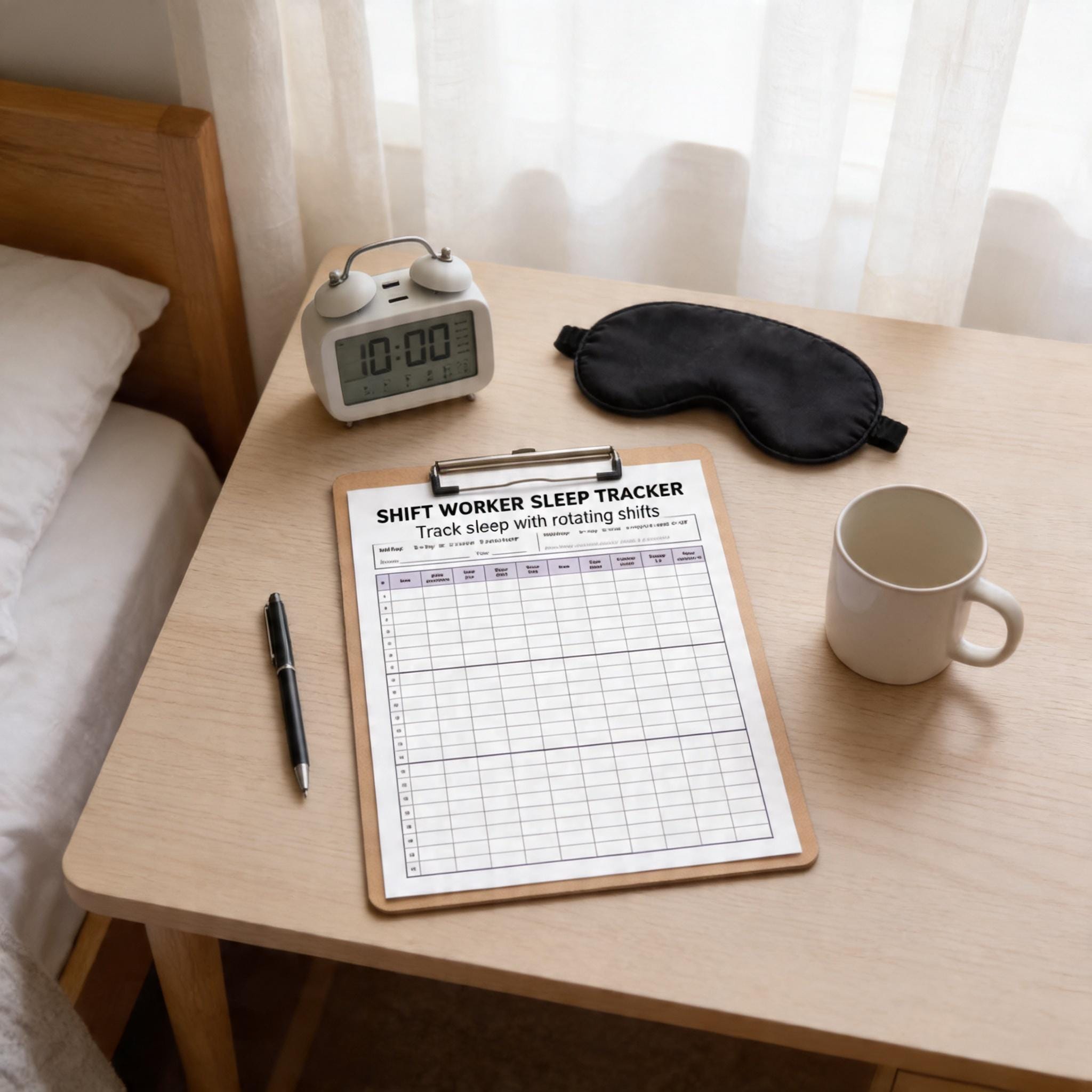 Shift Worker Sleep Tracker Printable | Night Shift Sleep Log | Sleep ...