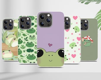 Kawaii Frog Phone Case – Cute Aesthetic Cover for iPhone, Samsung